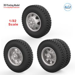 00.jpg STL file Truck wheels 1/32・3D printable model to download
