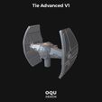 Tie Advanced V1 oQu eS [ei Star Wars Imperial Tie Advanced V1 Wargame (X-Wing compatible)