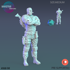 068-IM-Soldier-Squad-Leader-Medium.png Файл 3D Лидер отряда солдат ‧ Научно-фантастическая миниатюра ‧ Миниатюры для варгеймов ‧ Настольная 3D модель ‧ Миниатюра для RPG ‧ Киберпанк конструкция ‧ Стимпанк военная машина ‧ STL FILE・Модель 3D-принтера для загрузки