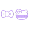 hello kitty.stl Set x 2 cookie cutter hello kitty
