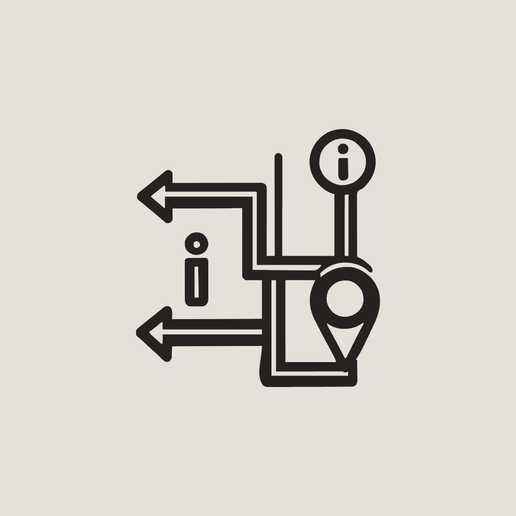Minimalist Mall Wayfinding & Signage Wall Art
