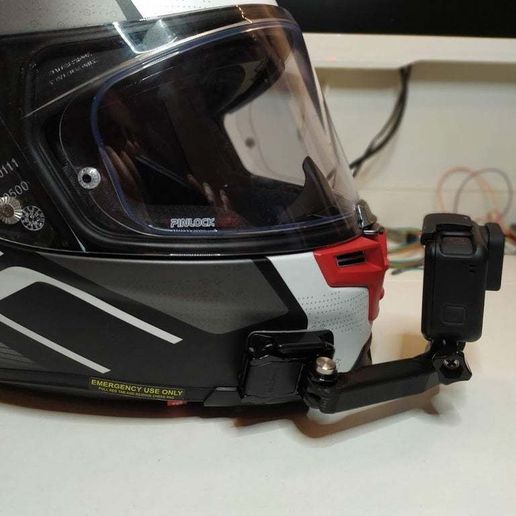 Helmet GoPro front extension mount
