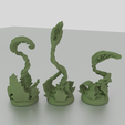 untitled3.png Tendril Carnivorous Plant 28mm and 50mm Creature for RPGs  5 Piece Set