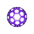 Bucky_C_40mm.stl Buckyball, Truncated Icosahedron, Soccer Ball, C60