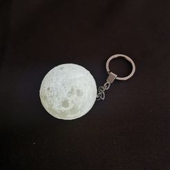 4.jpeg Free 3D file Llavero LED Luna. Moon keychaind LED・3D printable object to download, Ismael_017