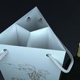 Preview3.jpg Triangle paper bag for three wine bottles 3D model 3D model