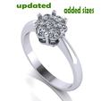 1.png Printable STL jewelry engagement ring round flower 0.52ct