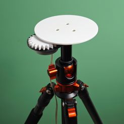 1711818416896_2.jpg 3D-printed Rotary table STL, Rotary table for 3/8 Inch tripod, rotating 360 display stand for Photography Jewelry Video, (4 rpm motor AC 220V)