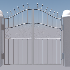 gateway2.png STL file Gateway Exterior Mansion Gate・3D printing design to download
