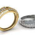 3.jpg Anel de diamante de noivado elegante Modelo para impressão 3d