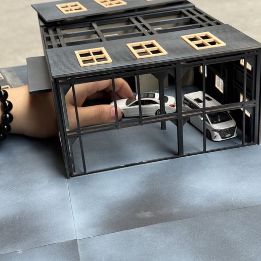 🅿️ 1/64 modular warehouse garage scene・ 3D File for 3D printing