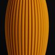 minimalist-decoration-vase-with-striped-texture-3d-model.jpg Minimalist Cone Vase, Vase Mode