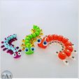002.jpg 3D file The cutest articulated caterpillar! (easy print)・3D printable design to download