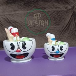 image-1.jpg Fichier STL Cuphead et le chaudron de Mugman・Objet imprimable en 3D à télécharger