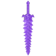 RBL3D_Spine_Sword_M.obj Sea weapons pack 2 'Mer-man' (Sword, Trident and Shield)