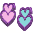 ink.png Two Hearts Freshie & Shaker with SVG STL Mold Housing