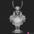 08.jpg LOKI Bust With Helmet - Tom Hiddleston - - Marvel - Avenger 3D print model
