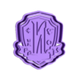 1274 - Logo academia nevermore nunca mas Merlina 6 cm.stl Nevermore / Nevermore academy logo cookie cutter - Merlina / Wednesday