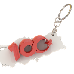 100-YIL-ANAHTARLIK-Z.png Cumhuriyet 100. Yıl Logo Keychain