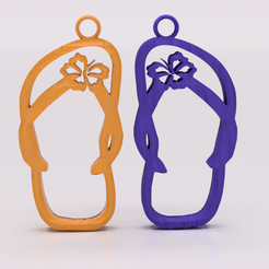 flip.png Free STL file flip flops earrings・3D printing design to download