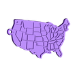 usMap.stl Бесплатный STL файл US map keychain (separate states)・Объект для скачивания и 3D печати