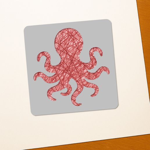 octopus stencil drawing