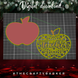 teacher-ornaments-top-and-bottom.png Teacher gift / Wall art for teacher / Ornament teacher gift / Teacher apple Mandala