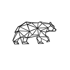 oso-polar-1-v3.png Archivo STL gratis Cuadro Oso Polar Geométrico minimalista・Objeto imprimible en 3D para descargar