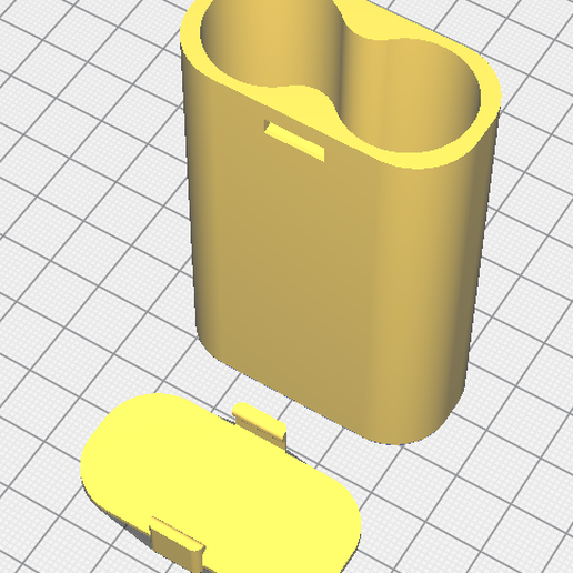 Case for 20700 batteries 3D model