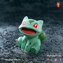 bulbasaur-color-1-copy.jpg 3D-Datei Bulbasaur sitzend - vorgestütztes Modell・3D-Druckvorlage zum Herunterladen
