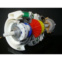 000-Engine01.jpg Бесплатный STL файл Turboprop Engine・Модель 3D-принтера для загрузки