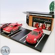 002.jpg 3D file Hot Wheels diorama - Meeting at Starbuck's・3D print design to download