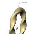 volume1.jpg Modelo de impressão 3D de alça dupla torcida de secção oval com laço