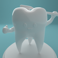 002.png Tooth Character with toothbrush (tooth with toothbrush)