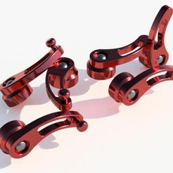 Red-Aluminium-Crank2.jpg Archivo STL Manilla de la puerta Aluminio Rojo・Objeto para impresora 3D para descargar