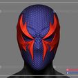 Spiderman_2099_Mask_STL_3d_print_model_02.jpg Spiderman 2099 Helmet - Marvel Cosplay Mask