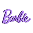 WhitePink - Barbie 1 slim.stl 3D многоцветный логотип/знак - Barbie (четыре варианта)