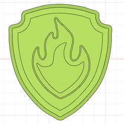 Снимок-экрана-113.png STL file Bath bomb mold PAW PATROL BADGE MARSHALL・Model to download and 3D print