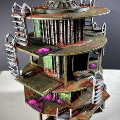 IMG_6574.jpeg 3D file Industrial Spool Tower Terrain for table top war gaming・3D printing model to download