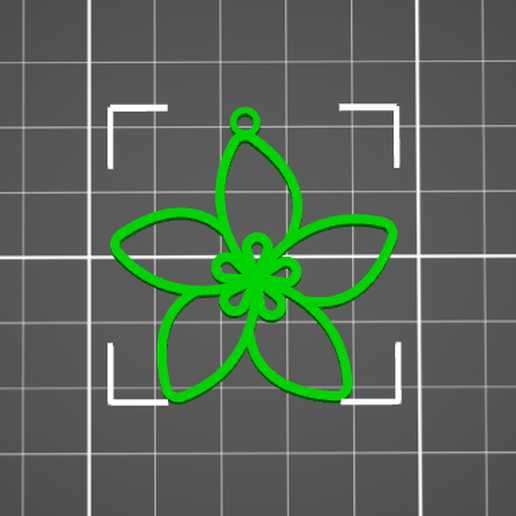 FLOWER, PENDANT FOR NECKLACE, JEWELRY, EARRINGS, KEYCHAIN, CHARM 3D model