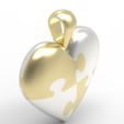 4.jpeg Puzzle Heart pendant 3D print model