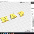 CURA.png SNAP font uppercase 3D letters STL file