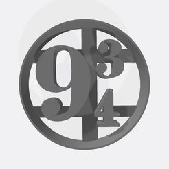 9 3-4.jpg Fichier STL Plate-forme 9 3/4 - Harry Potter - emporte-pièce / Cortante de galletita・Idée pour impression 3D à télécharger