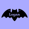 Logan.png US Names Halloween Bat Decoration Necklace