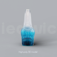 A_10_Renders_0.png Niedwica Vase A_10 | 3D printing vase | 3D model | STL files | Home decor | 3D vases | Modern vases | Abstract design | 3D printing | vase mode | STL