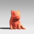 pp01.jpg LOW POLYGON Pom Bear DOG MODEL 3D PRINT MODEL