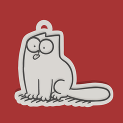 Cat.png Fichier OBJ Porte-clés chaton・Plan imprimable en 3D à télécharger