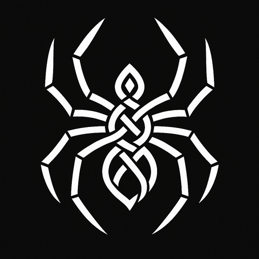 Celtic knot-style spider Stencil 3D model