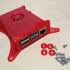PI4_1.jpg Fichier STL FRAMBOISE PI 4 CASE VESA 100 X 100・Design à télécharger et à imprimer en 3D