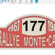 RALLYE-MONTE-CARLO.jpg Classic Mini Cooper Mini Morris Austin Badge Emblem Rally Monte Carlo wall plaque